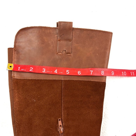 Lucky Brand Caramel Leather Kailan Knee-High Women's Riding Boots Size 9.5 - Picture 12 of 14